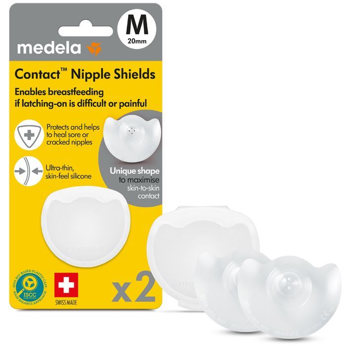 MEDELA - Contact™ Brusthütchen Größe M - Komfortables Stillen, ultradünnes, weiches Silikon, BPA-frei