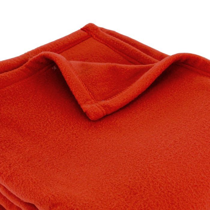 Couverture polaire 240x300 cm 100% Polyester 350g/m2 TEDDY Rouge Terracotta