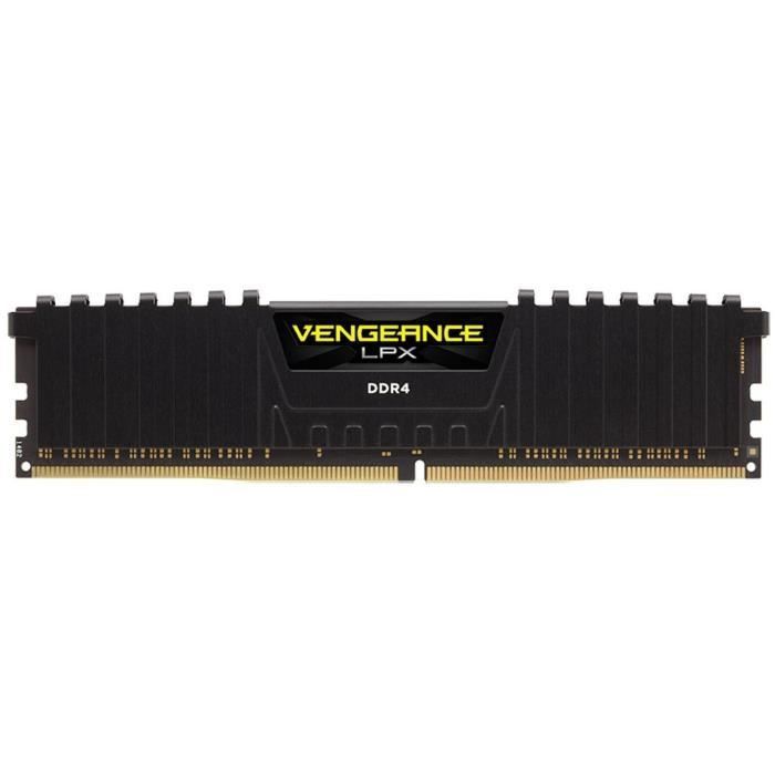 Mémoire RAM - CORSAIR - CMK16GX4M1E3200C16 - VENGEANCE LPX black - DDR4 - 1x16Go DIMM - 3200MHz - CL 16 - 1.35V