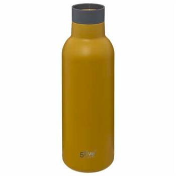 BUTELKA TERMICZNA Iso musztardowa 450ml stal nierdzewna