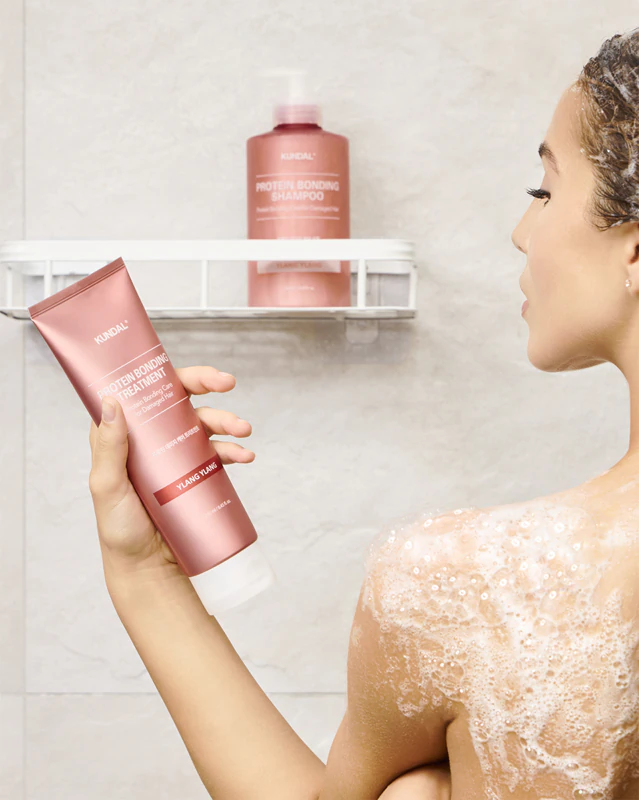 Tratamento KUNDAL Protein Bonding Care: cuidado completo para cabelos secos e danificados.