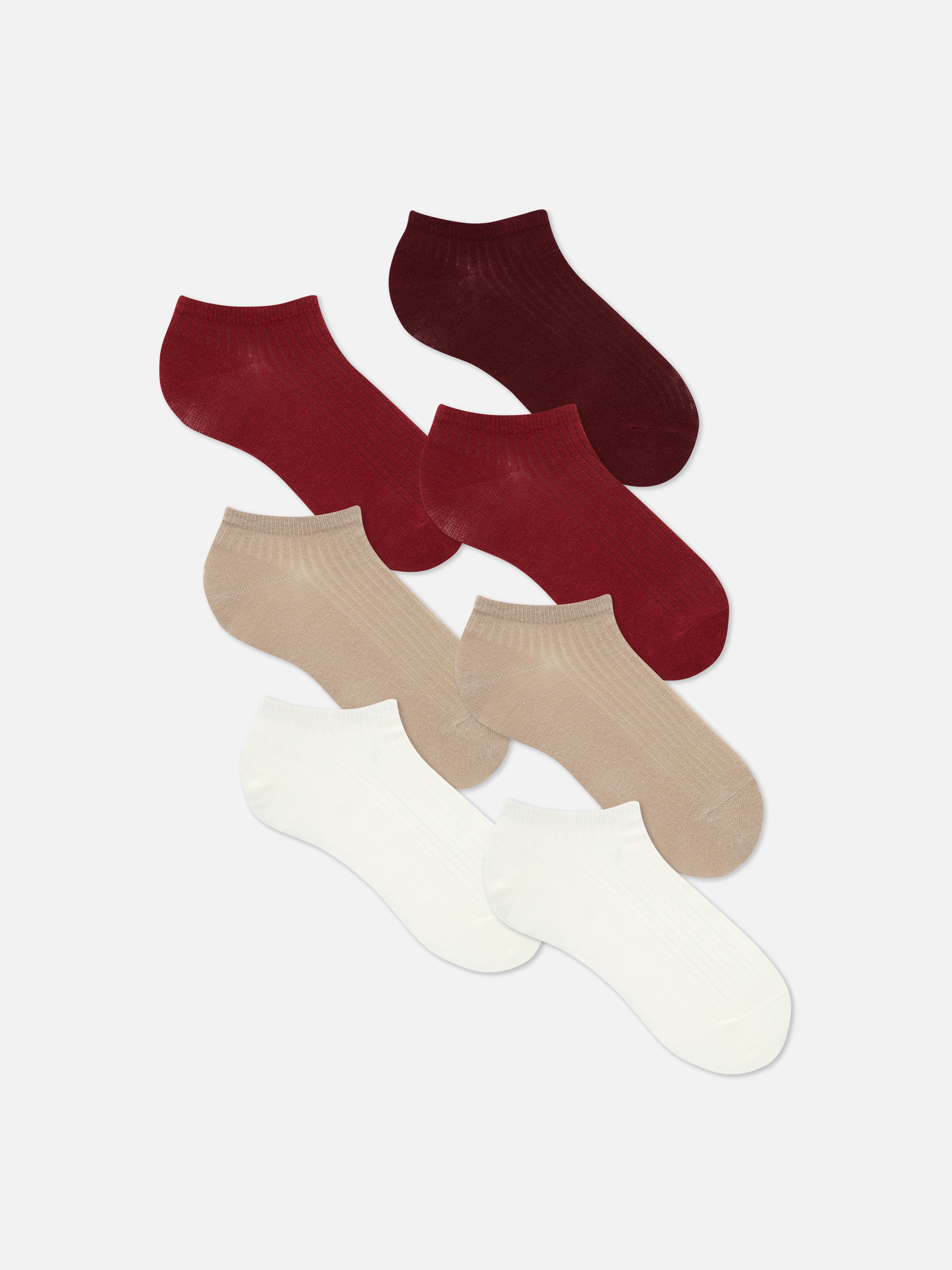 Bunte Sneakersocken, 7 Paar. Diese Knöchelsocken in verschiedenen Farben sind alles andere als langweilig.