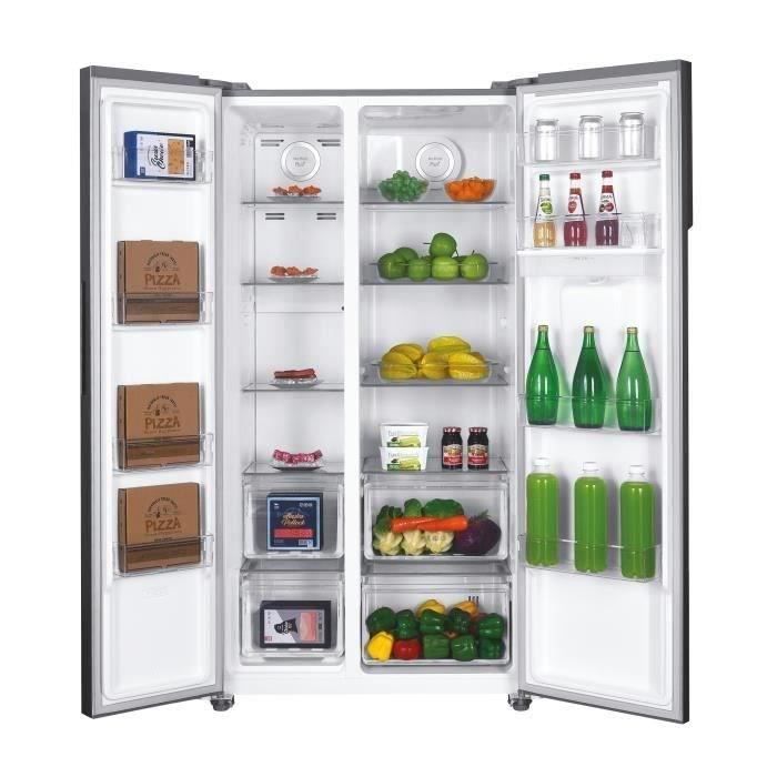 Réfrigérateur Américain - CANDY - CHSBSO-6174XWD - No Frost - Classe E - 529 L - 39 dB - Inox