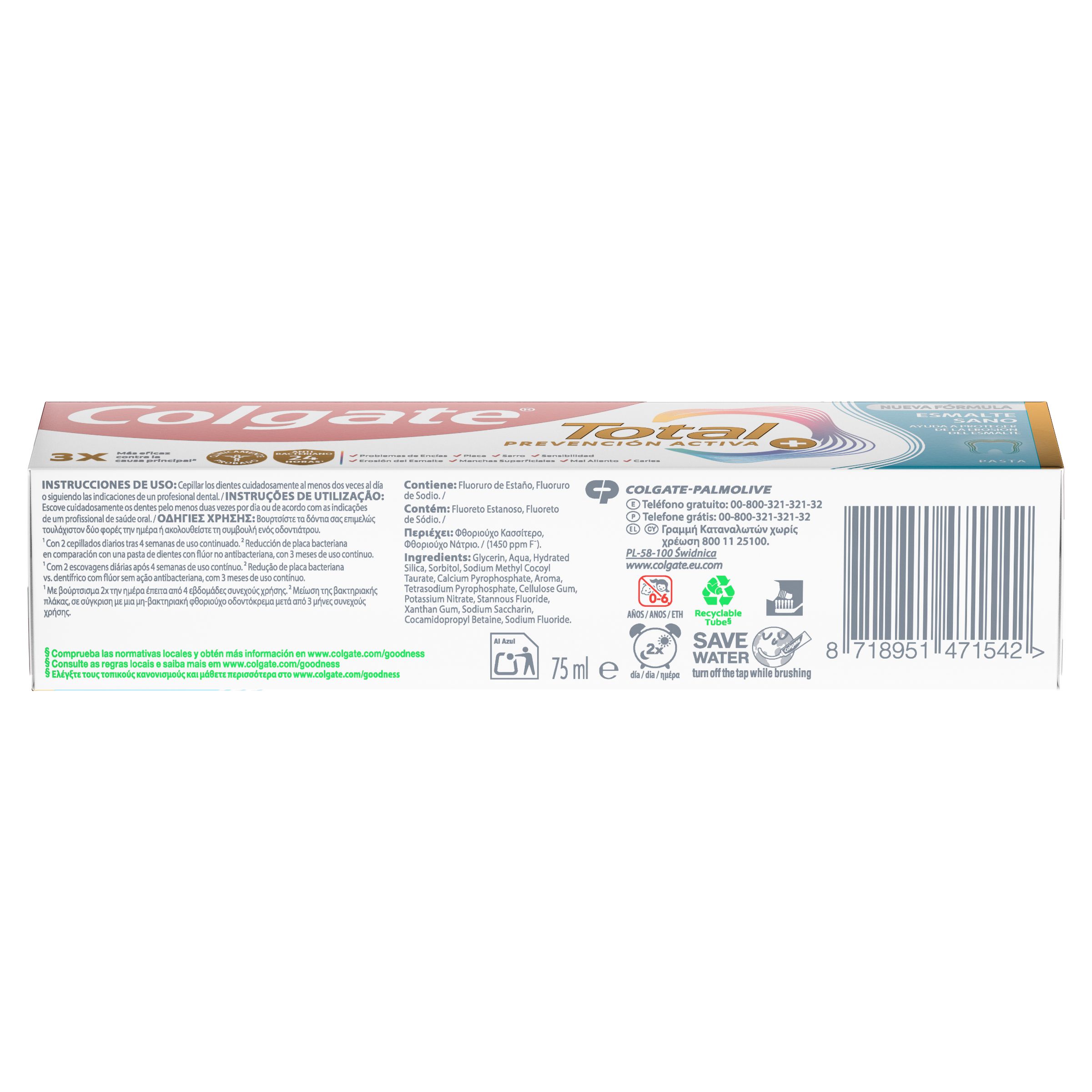 Total Advanced Healthy Enamel zobu pasta Zobu pastas un zobu pastas