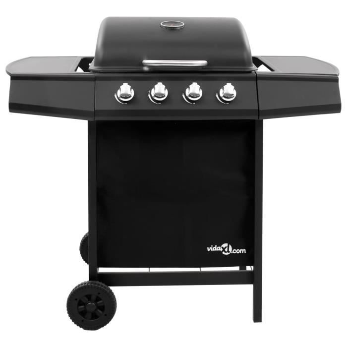 Gas barbecue grill with 4 burners, Black, Mothinessto LY1036