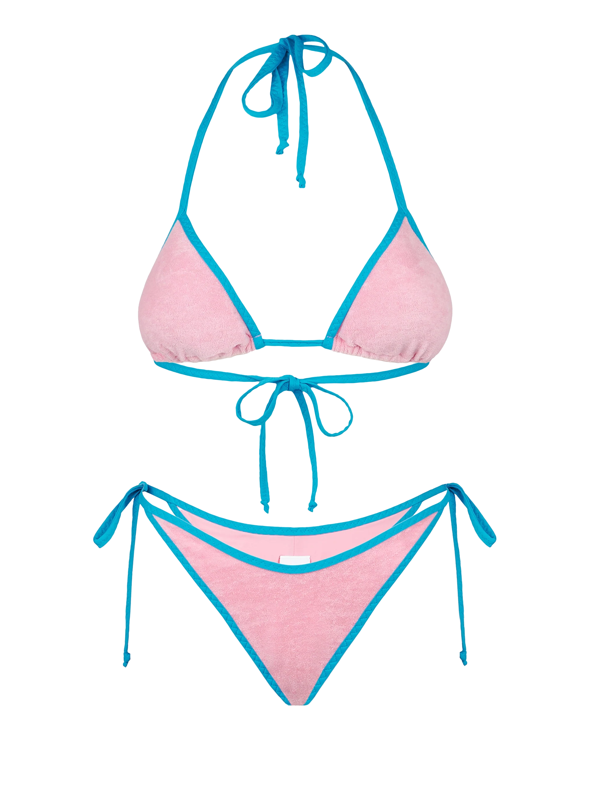 Damesbikini met sponsmotief en driehoekige vorm