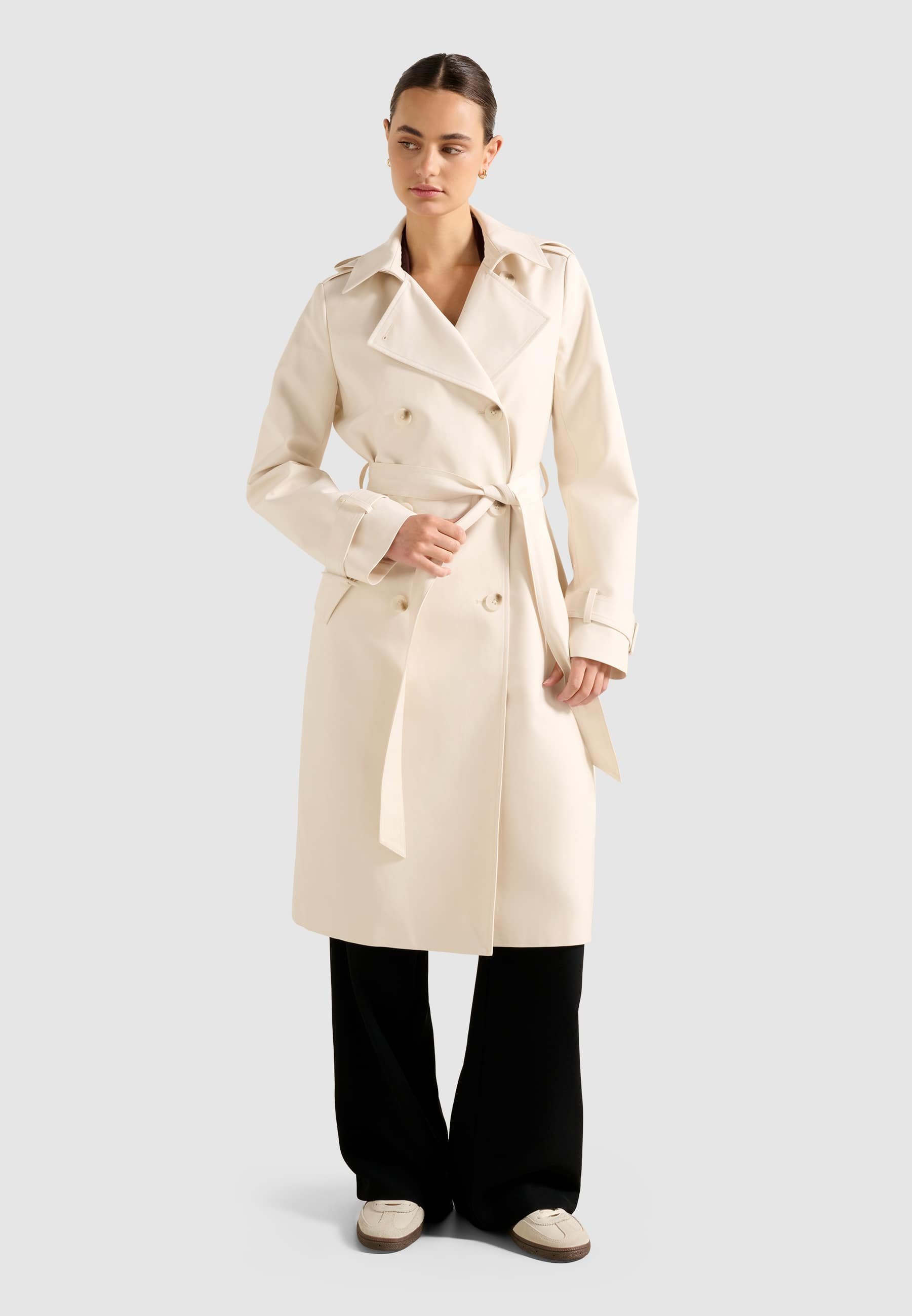 Forever New CAROLINE À CAPUCHE IMPERMÉABLE - Trench-coat - crème