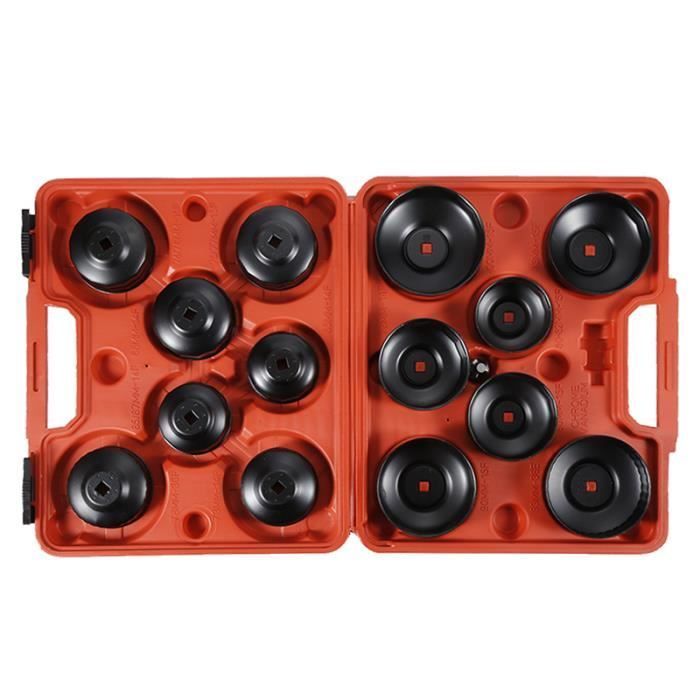 Juego de 14 llaves para filtro de aceite, caja de herramientas, campana de extracción de automóviles