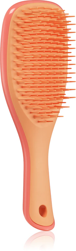 Escova de cabelo Tangle Teezer Mini Ultimate Detangler, cor salmão, rosa e damasco.