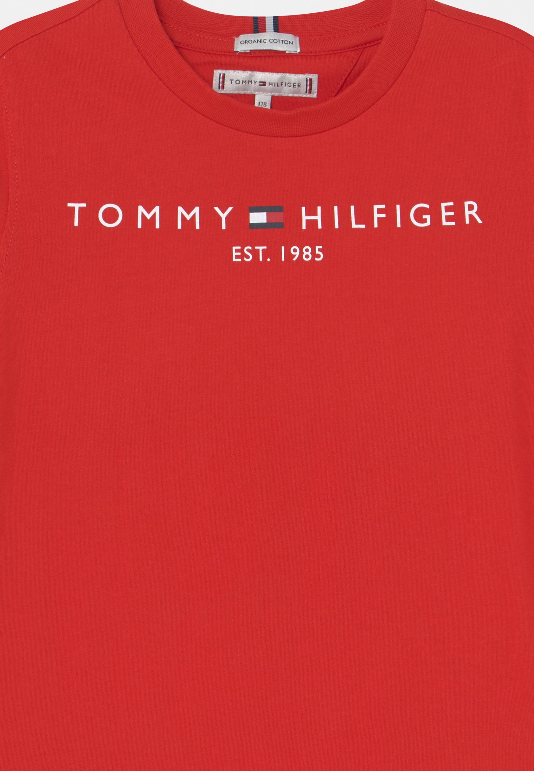 Tommy Hilfiger ESSENTIAL TEE - T-shirt met print - dieprood