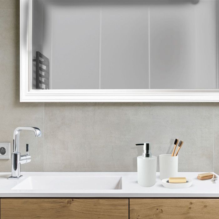 Juego de accesorios de baño INAGUA MSV blanco de 3 piezas