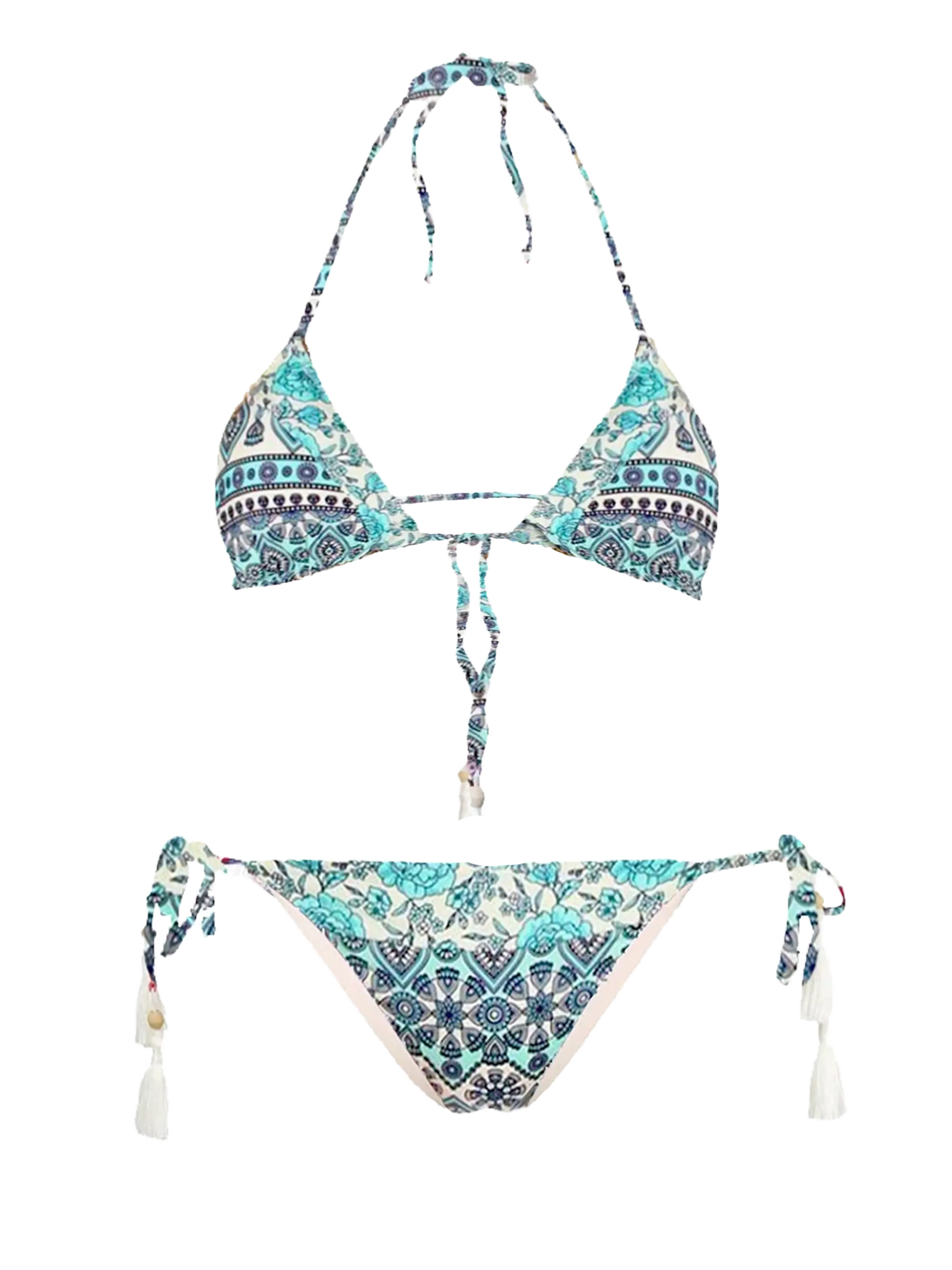Triangelbikini met zigeunerprint