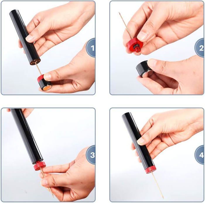 Sacacorchos neumático para extraer corchos, abridor de botellas profesional portátil, para el hogar y bares, rojo.