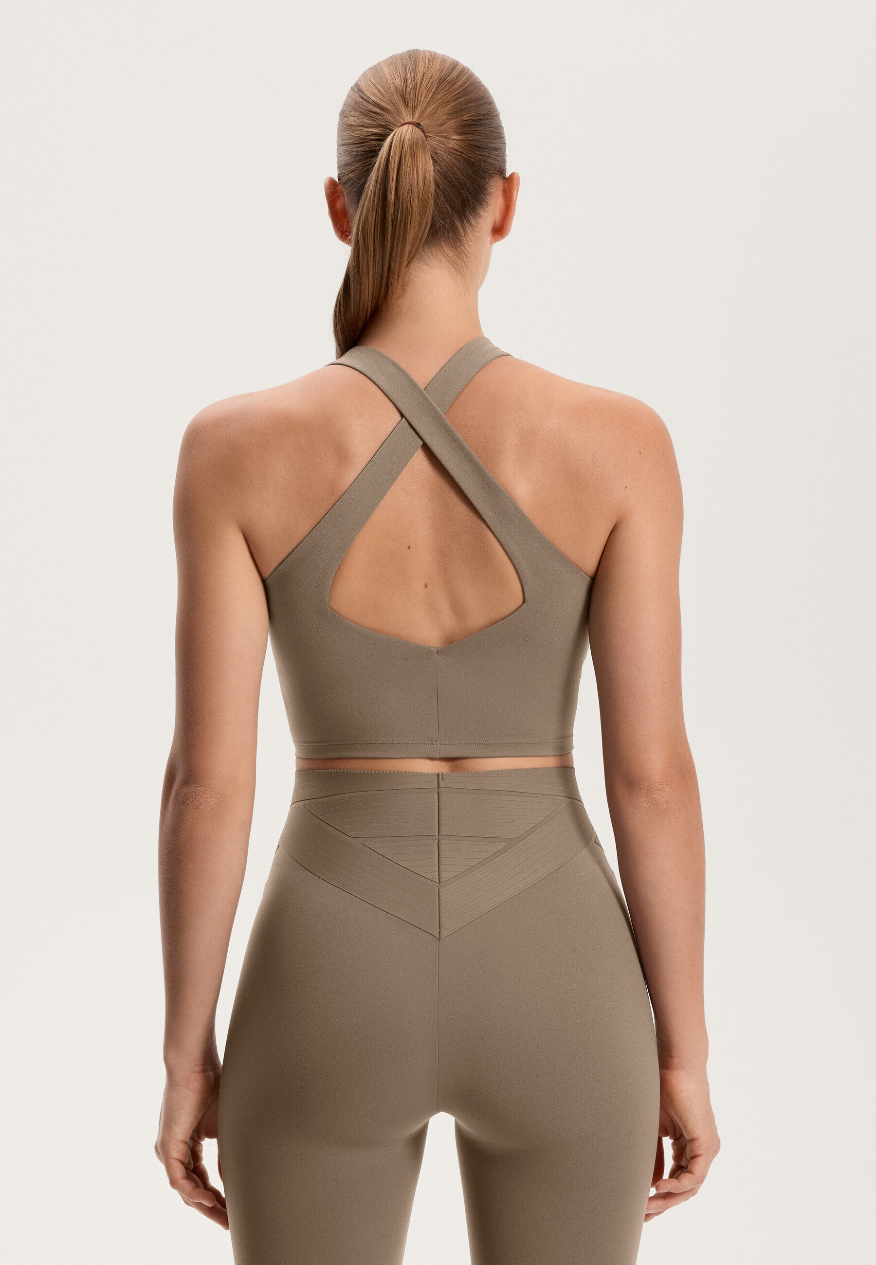 OYSHO COMPRESSIVE BLOCK - Toppi - beige