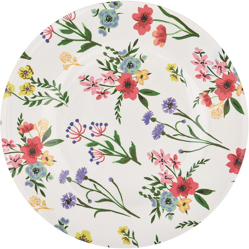 Køkkentallerken ø 26,5 cm melamin blomstereng