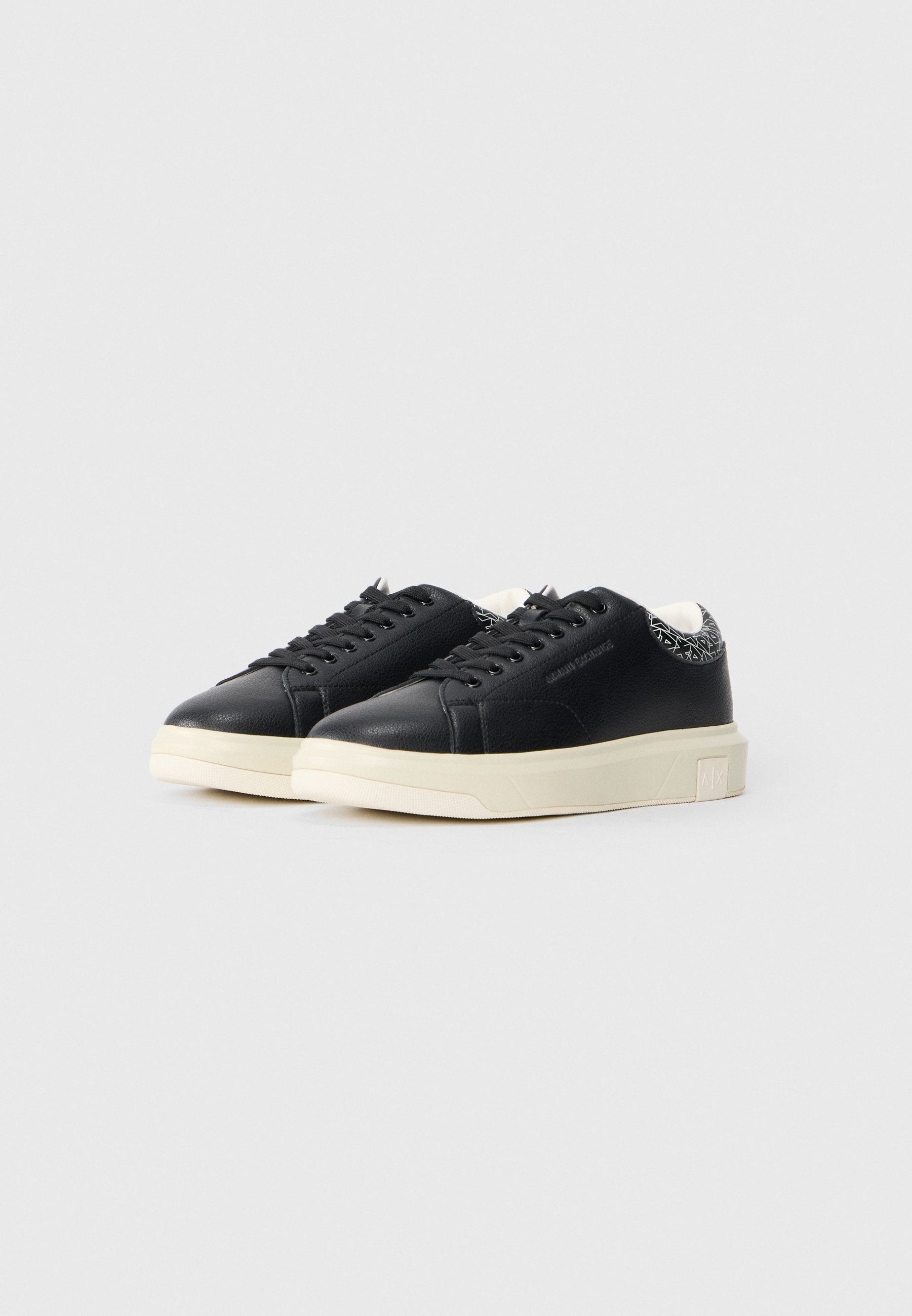 Armani Exchange VENICE - Sneakers - zwart/gebroken wit