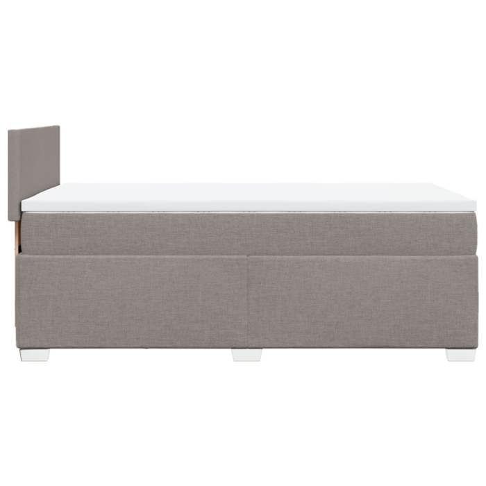 Bedframe met matras - Maison Exclusive - 90x200 cm - Taupe stof - Maximale ontspanning