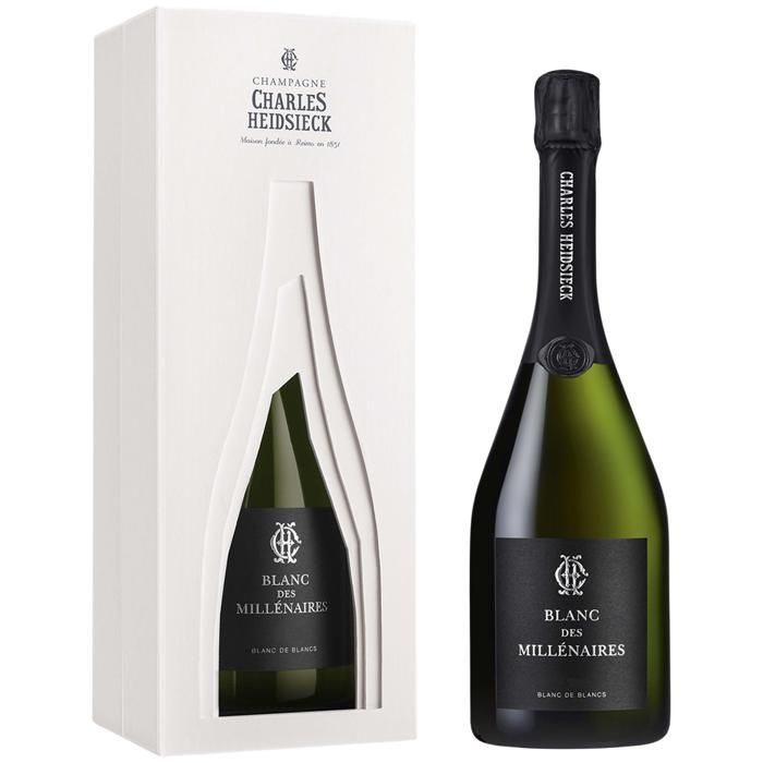 Set de regalo de champán Heidsieck Blanc des Millénaires 2006 - 75cl