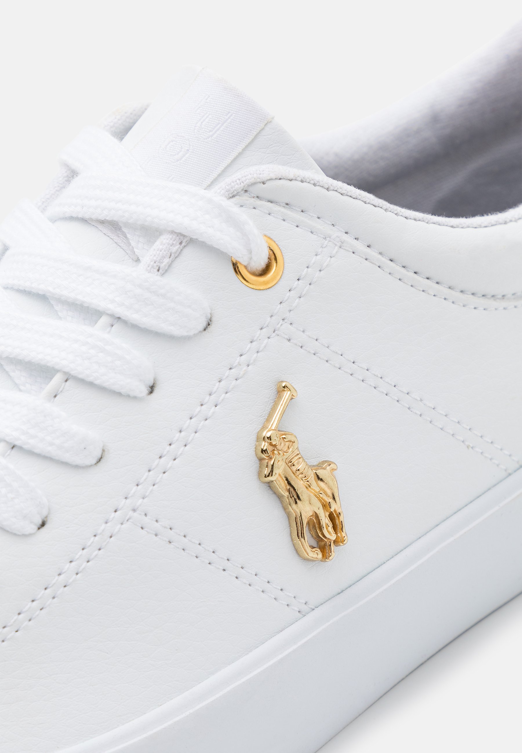 Polo Ralph Lauren ELMWOOD UNISEX - Sneakers - wit/goudkleurig metaal