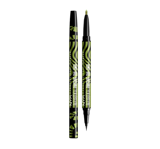 NYX Professional Makeup × Beetlejuice dwustronny eyeliner 03 Black   Green Chrome 0,1 g   0,4 ml