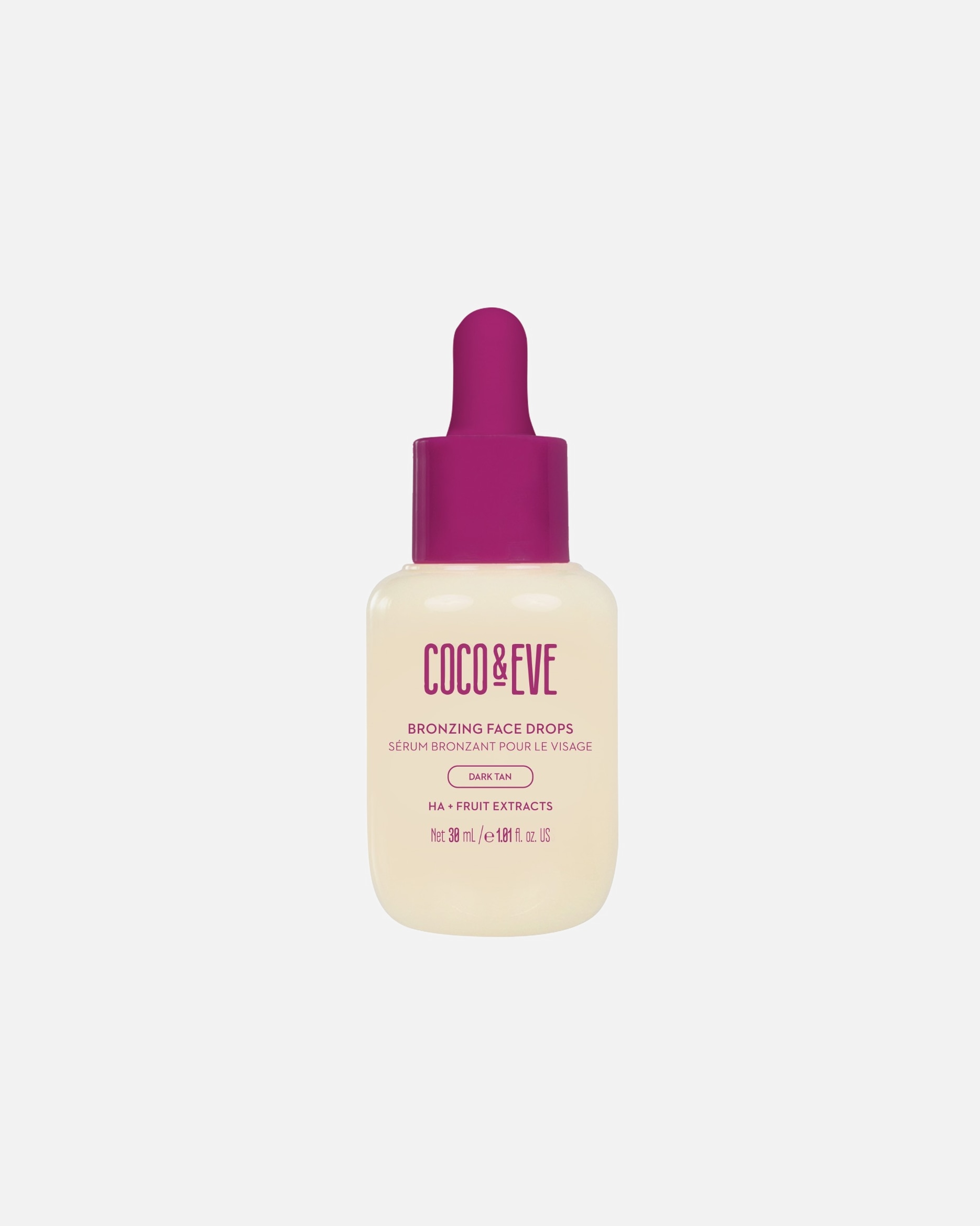 Coco & Eve Gocce autoabbronzanti per il viso Sunny Honey, tonalità abbronzatura scura - 30 ml