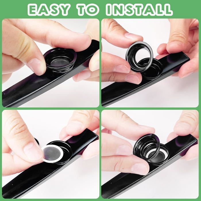 Juego de 6 kazoos, kazoo infantil con 10 registros (regalo para fiestas), adecuado para niños, amantes de la música y principiantes.