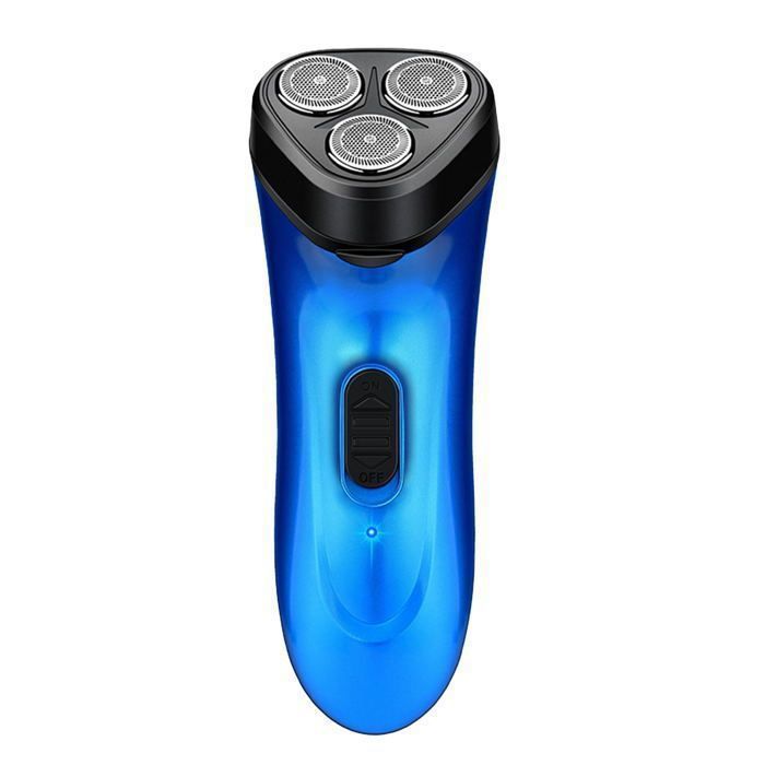 Afeitadora eléctrica recargable de tres cabezales, afeitadora de viaje portátil recargable, afeitadora de barba USB para hombres
