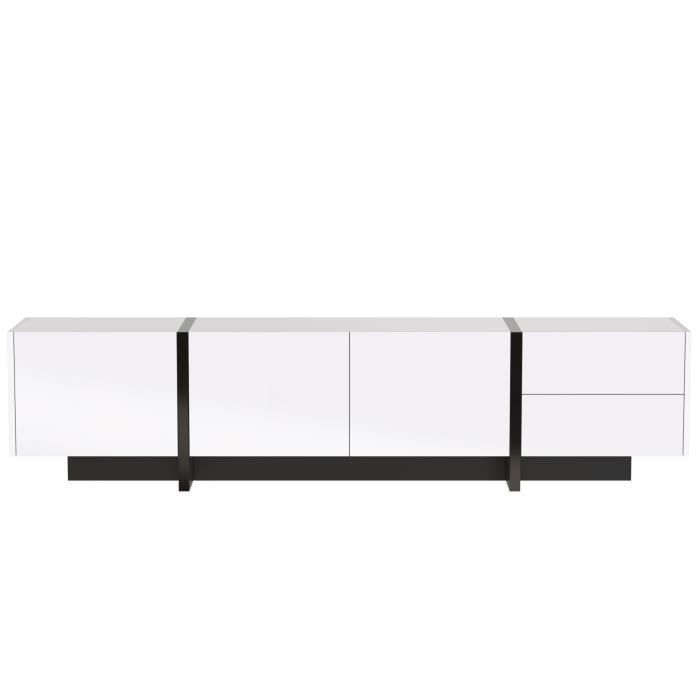 Modern tv-meubel 190 cm - MODERNLUXE - Wit - 3 deuren - 2 lades