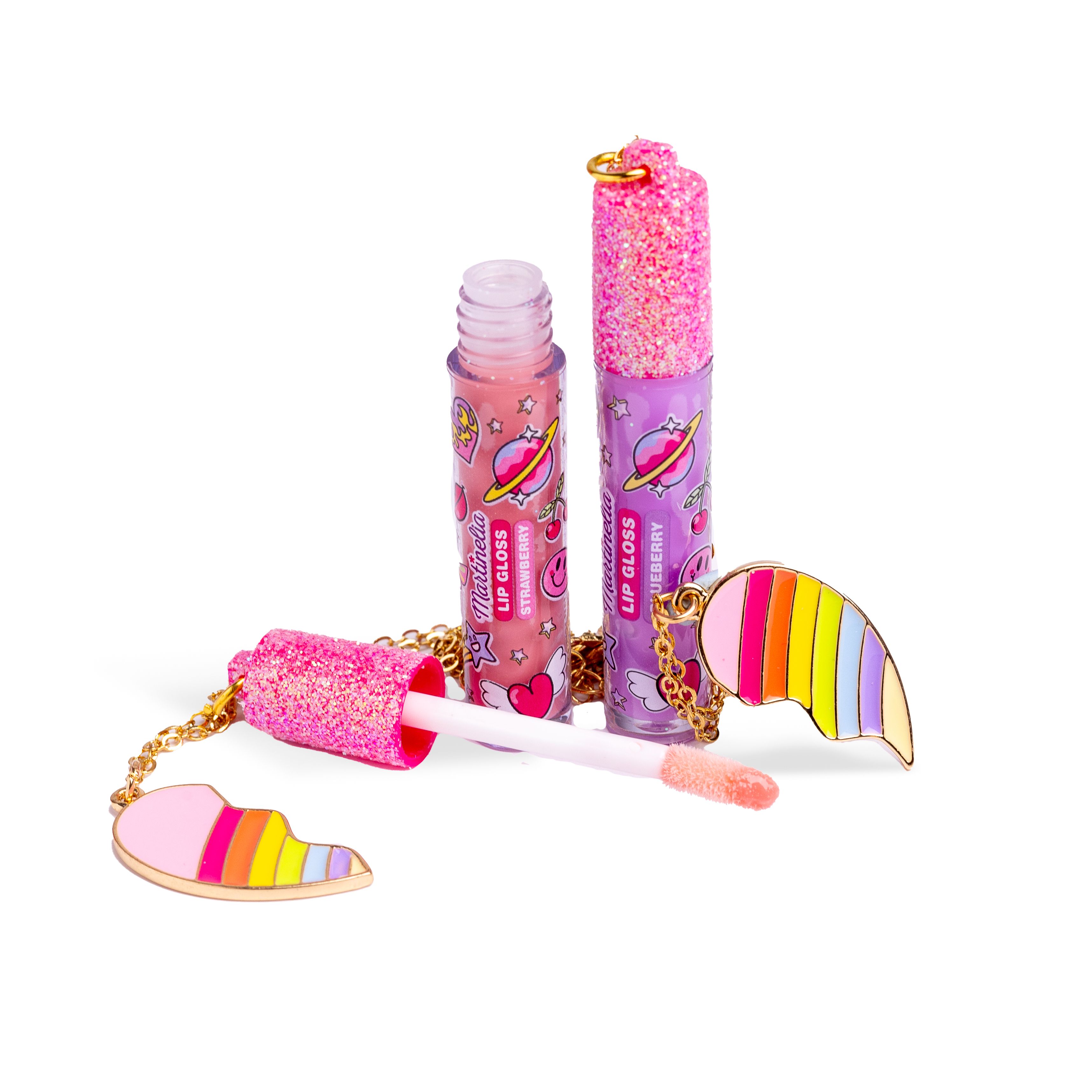 Sada leskov na pery a náhrdelníka Super Girl 2 Infantilný make-up