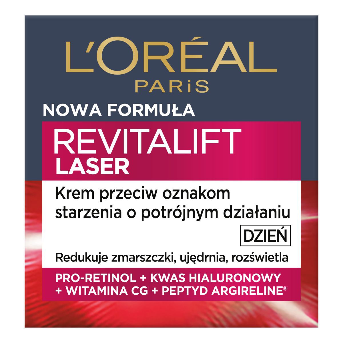 L'Oreal Paris acu krēms, kas piepilda ādu un samazina grumbas un pietūkumu zem acīm 15 ml Revitalift lāzers x3