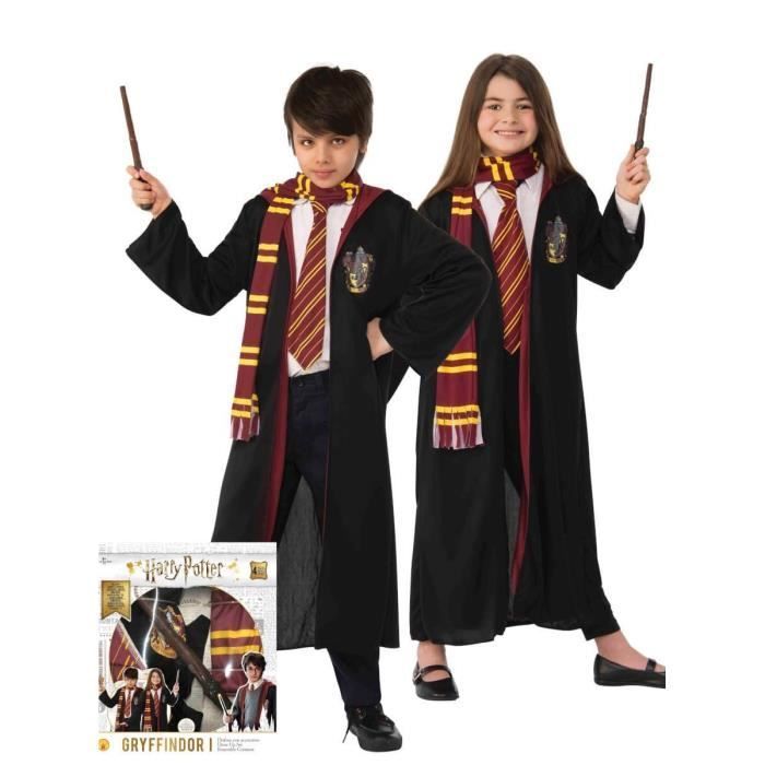 Fantasia de Harry Potter - Vestimenta, cachecol, gravata e varinha da Grifinória - Infantil - Rubies