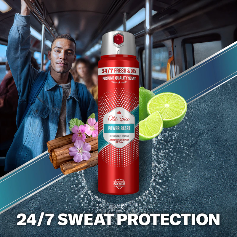 Old Spice Power Start antitranspirantspray voor mannen