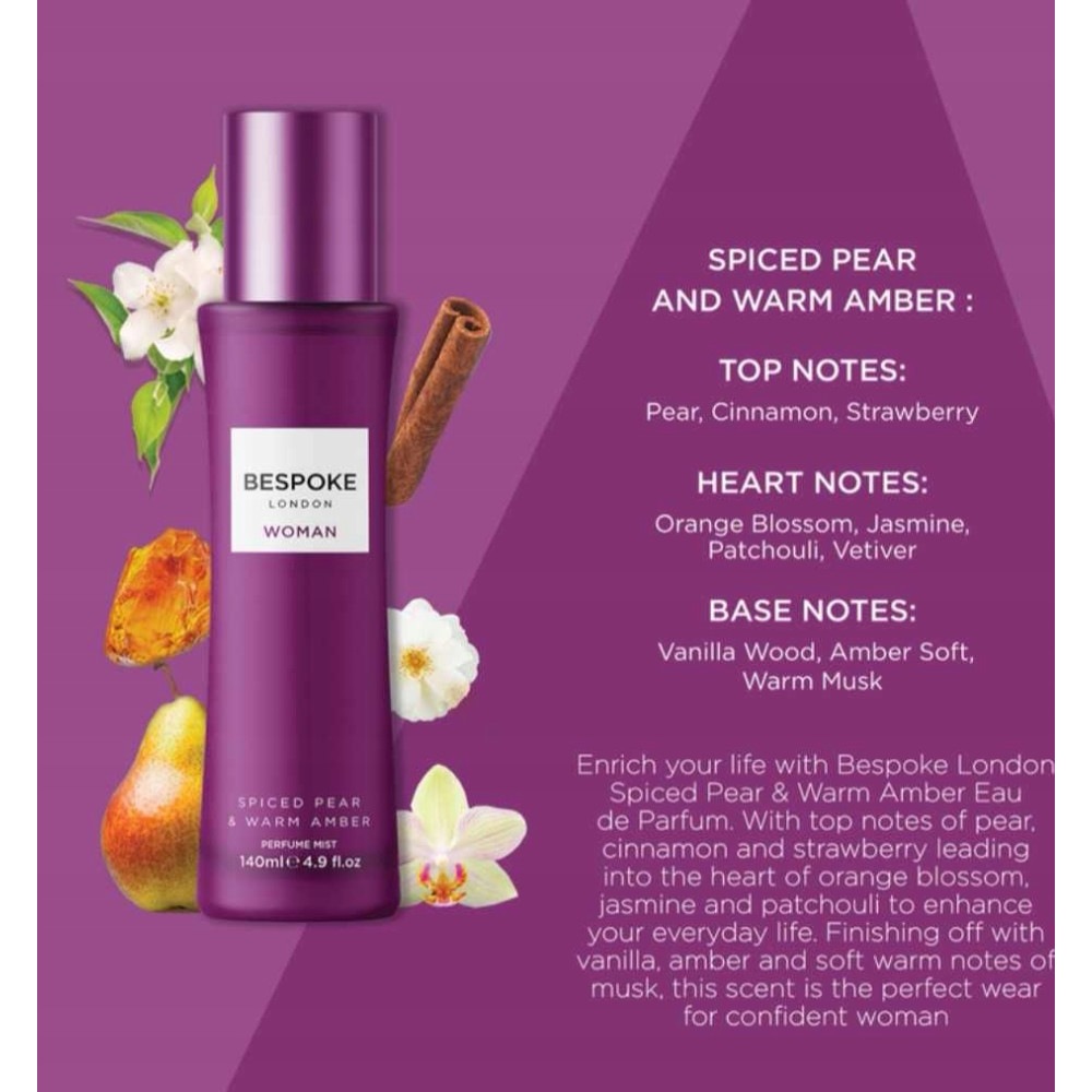 Bespoke Brume Parfumée Poire Épicée et Ambre Chaud 140ml