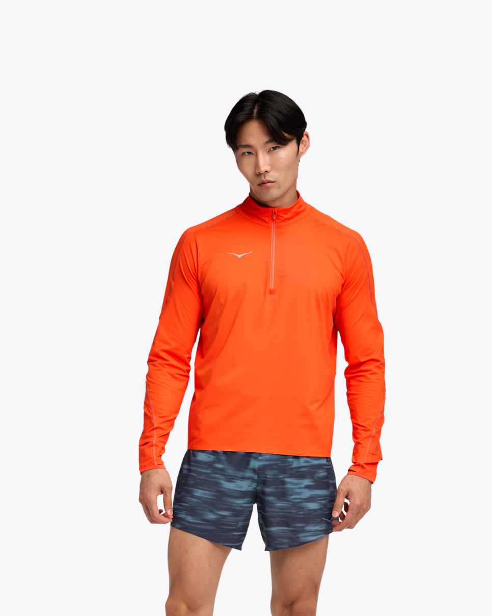 HOKA GlideTech Quarter Zip Lava