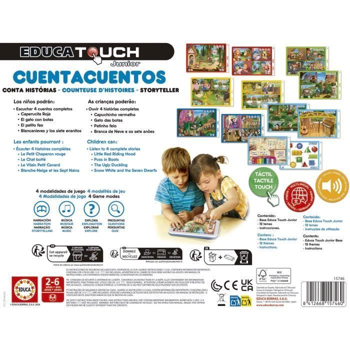 Gioco educativo - EDUCA - Touch Junior - Narratore - 3 modalità di gioco - 4 storie