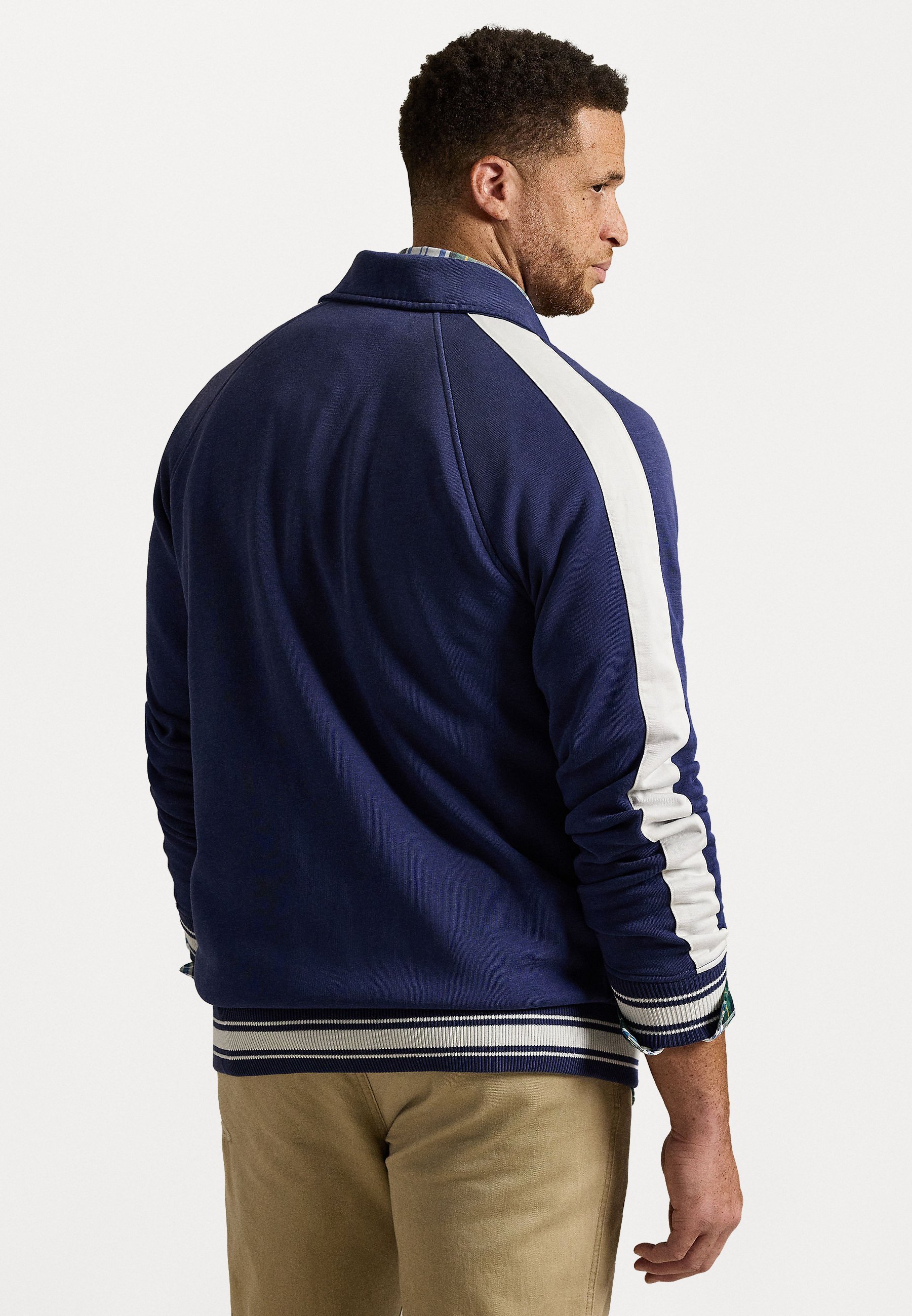 Giacca in pile con stampa grafica Polo Ralph Lauren Big & Tall - Felpa con zip - blu scuro
