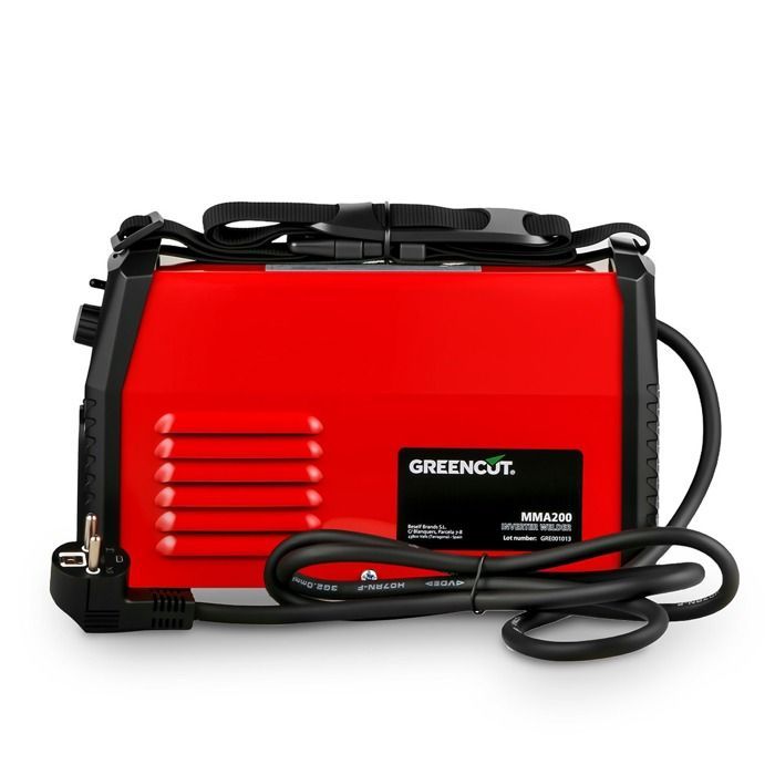 DC-Inverter-Schweißgerät – GREENCUT MMA200 – 25 bis 200 A Leistung – IGBT-Technologie – 2,5–3,2 mm Elektroden (max. 4,0 mm) – tragbar