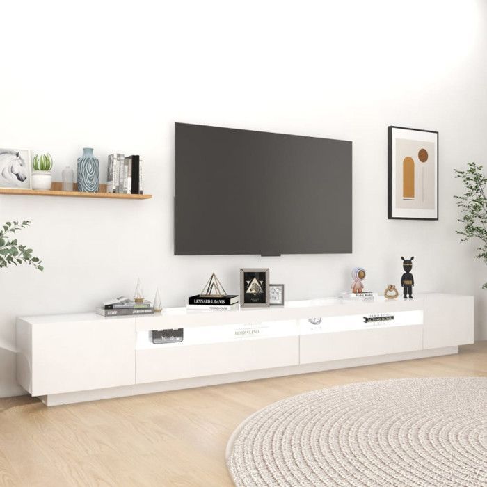 Mobile porta TV vidaXL con luci a LED, mobile TV con vano contenitore, mobile TV per soggiorno, 3081924