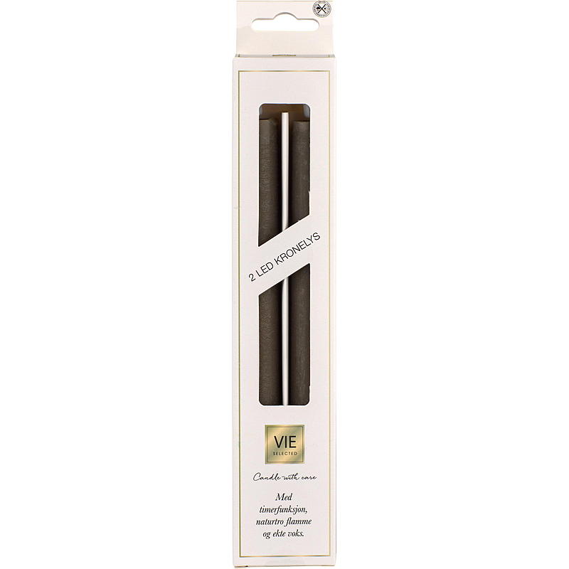 Vie Selected Crown Leuchte, 2er-Pack, 24 cm, LED-Timer, warmgrau