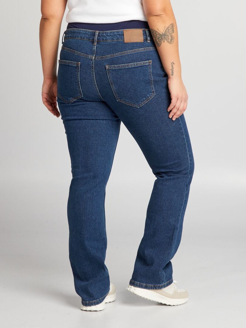 Calça jeans flare para gestantes - AZUL