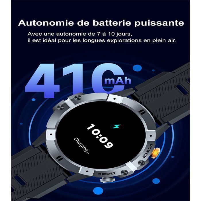 Cubot C29 Montre Connectée Homme Femme d’Appel Bluetooth, 1,52'' Smartwatch Sport Lecteur Musique SpO2 Sommeil Météo Android iOS