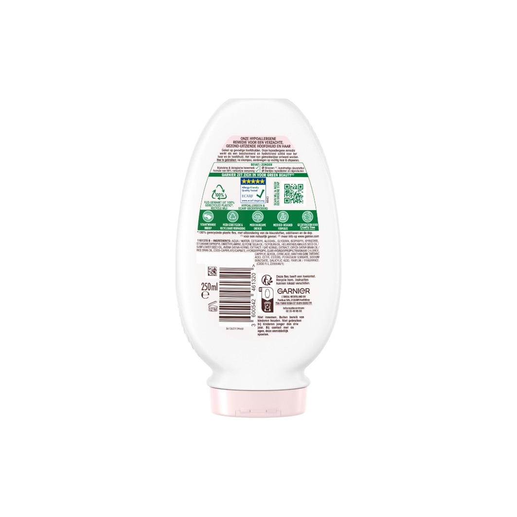 Condicionador Garnier Mild Oat – Condicionador para cabelos normais e couro cabeludo sensível – 250 ml