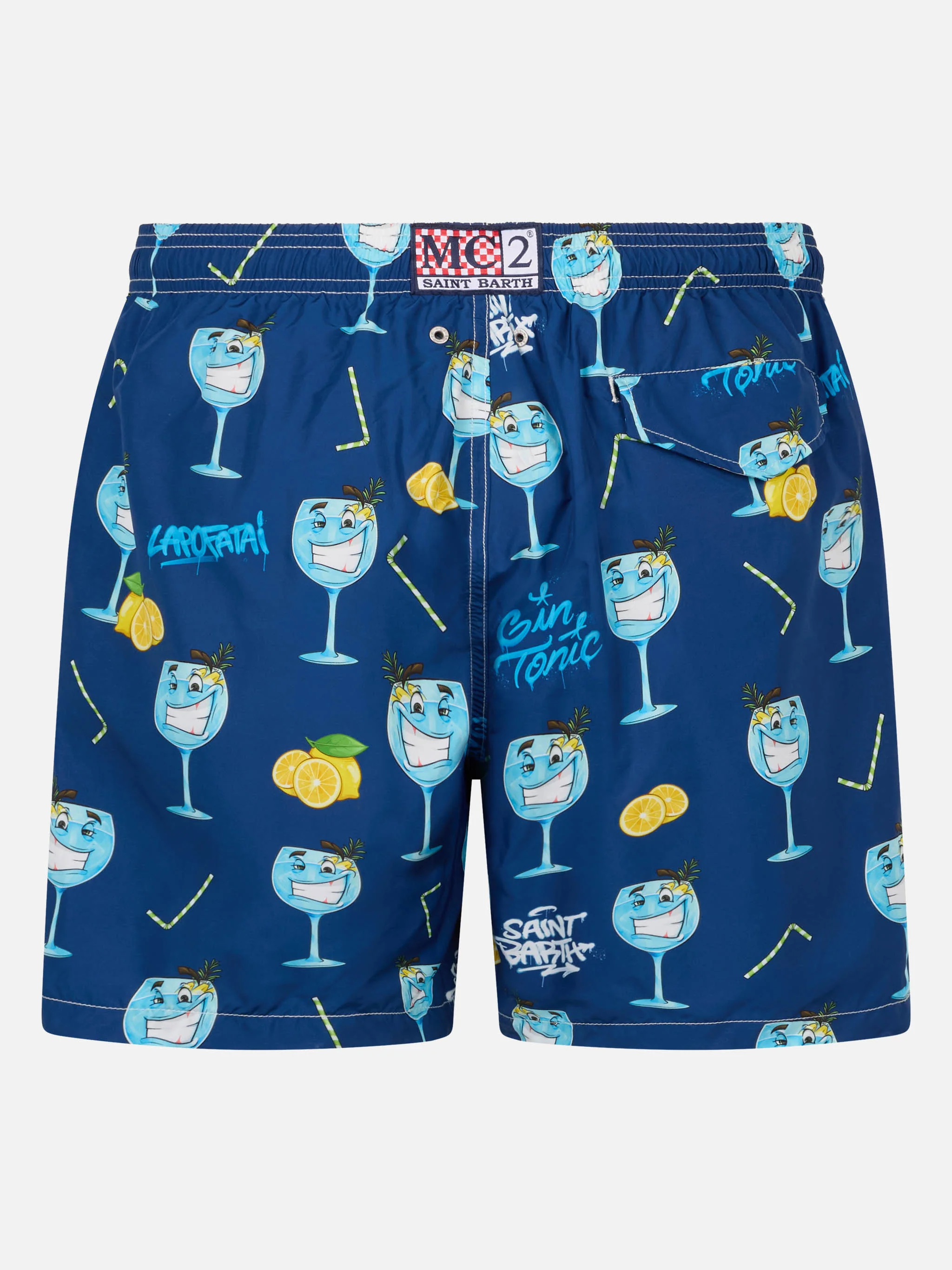 Costume da bagno da uomo in tessuto leggero Lighting con stampa Crypto