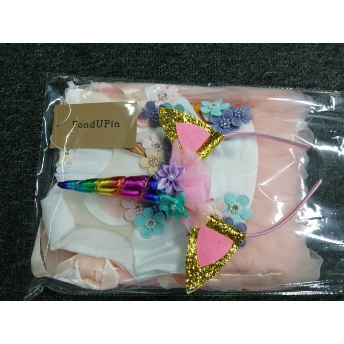 Vestido de princesa unicornio para niñas, vestidos de princesa con unicornio, fiesta de unicornios - ROSA