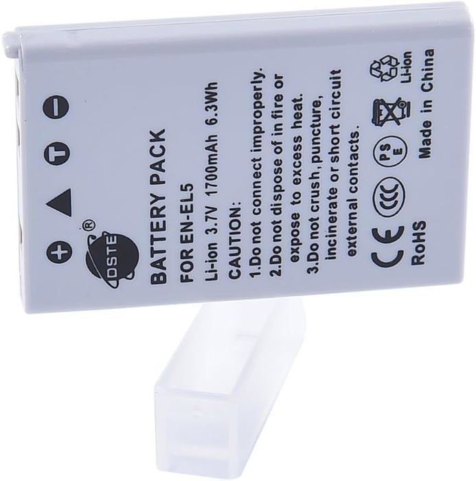 Confezione da 2 batterie di ricambio per Nikon EN-EL5 Coolpix P510 P520 P530 P5000 P5100 P6000 S10 3700 4200 5200 5900 7900 P3 P4 P80 P90 P100