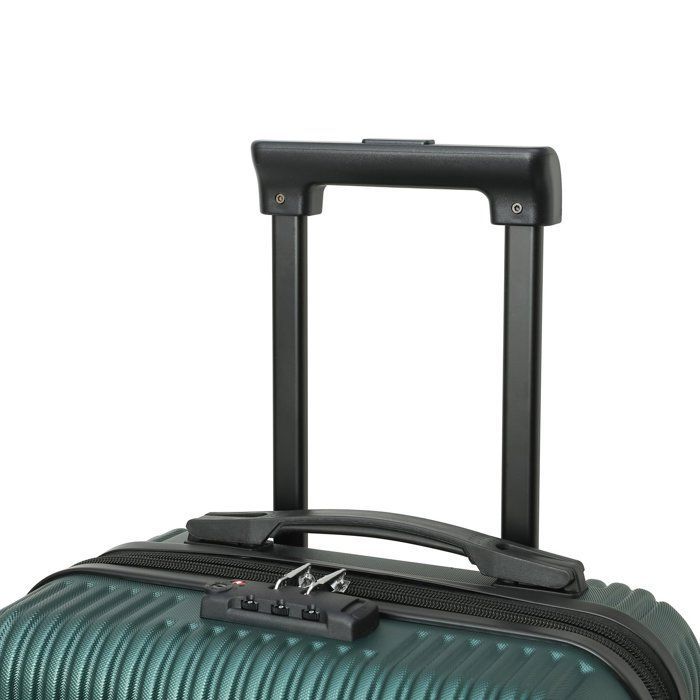 CabinFly Cruisair Expandable Cabin Suitcase, ABS Hard Shell, 55x35x25 cm, Green, 4 Spinner Wheels, TSA Lock