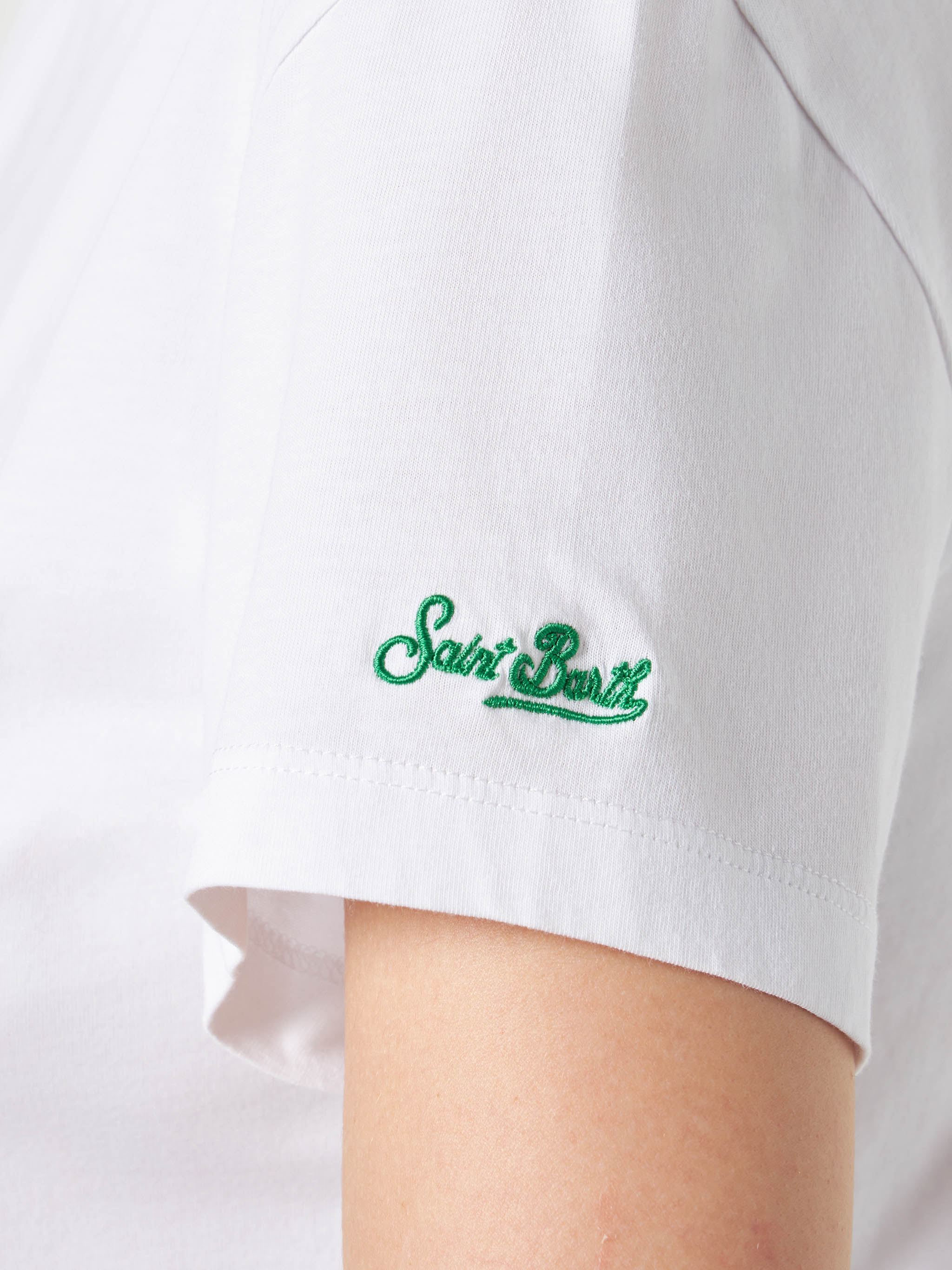 Dames katoenen T-shirt met zakje