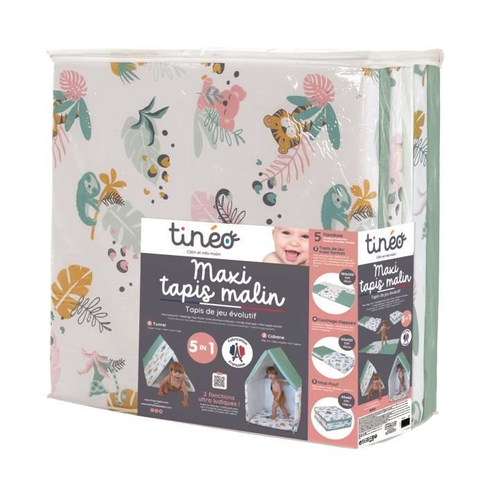 TINEO Maxi Jungle Buddies 5-in-1 Smart Playmat - Adjustable - Removable Cover - 180x200 cm - New Collection