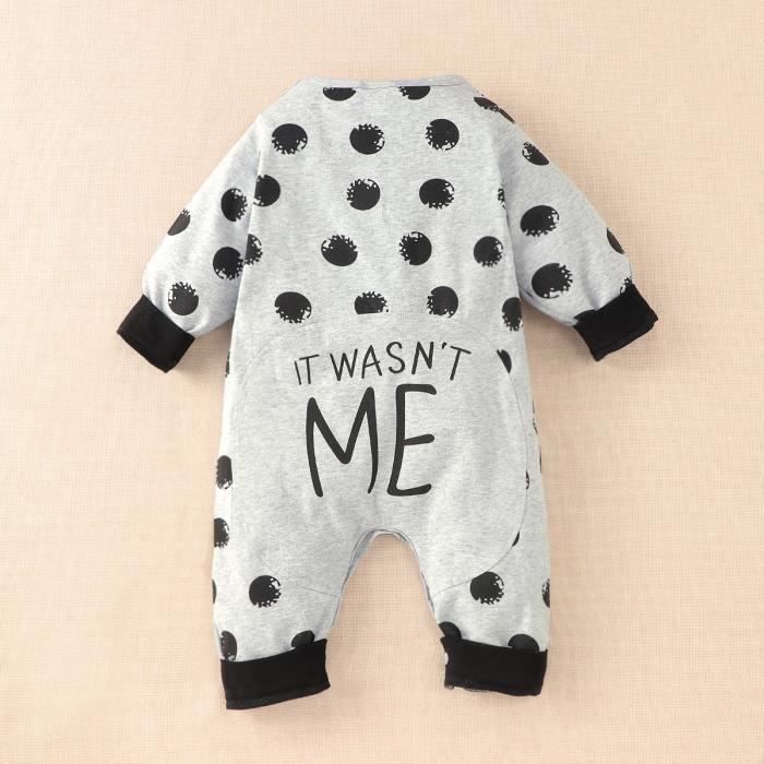 FUNMOON Baby Boy Bodysuit Official Collection - Grey