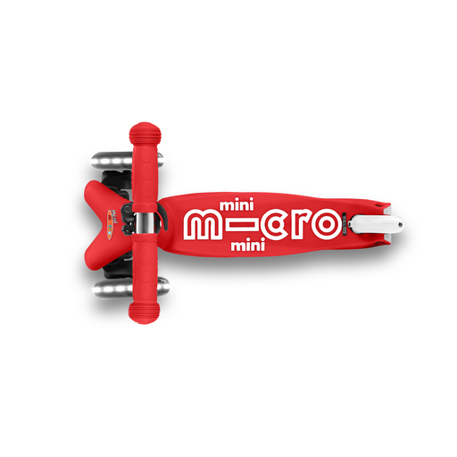 Mini Micro Deluxe Červená LED koloběžka